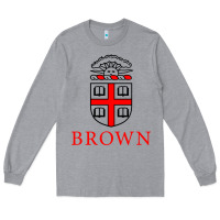 Heather Grey brown university Long Sleeve Tee - ArtChic