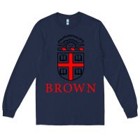 Navy brown university Long Sleeve Tee - ArtChic