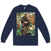 Navy saint francis Long Sleeve Tee - ArtChic