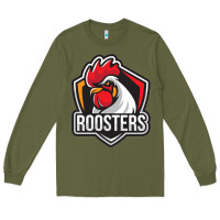 Army Green rooster art Long Sleeve Tee - ArtChic