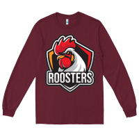 Burgundy rooster art Long Sleeve Tee - ArtChic