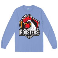 Colony Blue rooster art Long Sleeve Tee - ArtChic