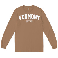 Toasted Coconut vermont vintage state athletic style pullover hoodie Long Sleeve Tee - ArtChic