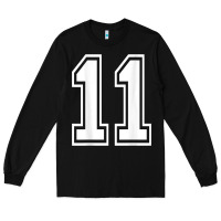 Black number 11 shirt sports player number back of shirt Long Sleeve Tee - ArtChic