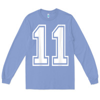 Colony Blue number 11 shirt sports player number back of shirt Long Sleeve Tee - ArtChic