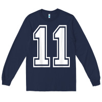 Number 11 Shirt Sports Player Number Back Of Shirt Long Sleeve Tee | Teevron