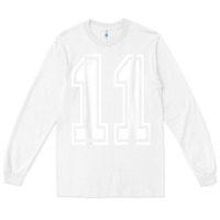 White number 11 shirt sports player number back of shirt Long Sleeve Tee - ArtChic