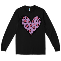 Black Glitter Purple Leopard Heart Long Sleeve Tee - Jasminsmagicworld