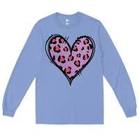 Colony Blue Glitter Purple Leopard Heart Long Sleeve Tee - Jasminsmagicworld