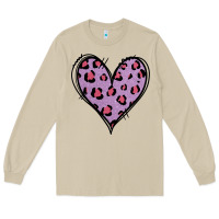 Mushroom Glitter Purple Leopard Heart Long Sleeve Tee - Jasminsmagicworld