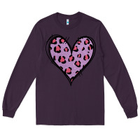 Plum Glitter Purple Leopard Heart Long Sleeve Tee - Jasminsmagicworld