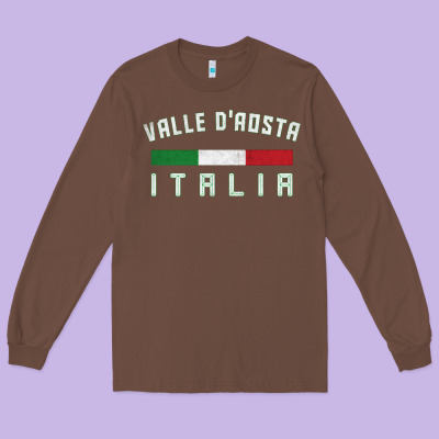 Valle D'aosta Italia Italy Region Typography Design Long Sleeve Tee Designed By Artchic