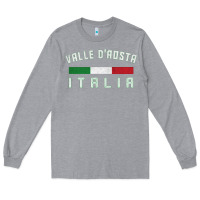 Heather Grey valle d'aosta italia italy region typography design Long Sleeve Tee - ArtChic