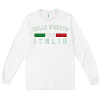 White valle d'aosta italia italy region typography design Long Sleeve Tee - ArtChic