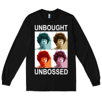 Black unbought unbossed shirley chisholm retro vintage gift long sleeve t sh Long Sleeve Tee - ArtChic