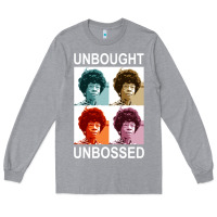 Heather Grey unbought unbossed shirley chisholm retro vintage gift long sleeve t sh Long Sleeve Tee - ArtChic