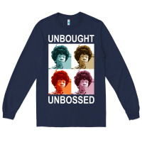 Navy unbought unbossed shirley chisholm retro vintage gift long sleeve t sh Long Sleeve Tee - ArtChic