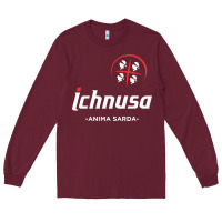 Burgundy ichnusa Long Sleeve Tee - ArtChic