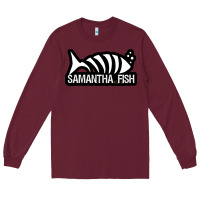 Burgundy SAMANTHA FISH MUSIC ARTWORK Essential Long Sleeve Tee - ArtChic