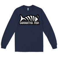 Navy SAMANTHA FISH MUSIC ARTWORK Essential Long Sleeve Tee - ArtChic