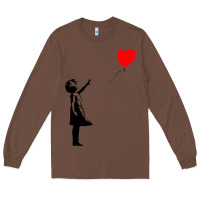 Chestnut banksy girl with balloon Long Sleeve Tee - ArtChic