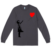 Smoke banksy girl with balloon Long Sleeve Tee - ArtChic