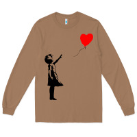 Toasted Coconut banksy girl with balloon Long Sleeve Tee - ArtChic