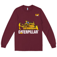 Burgundy bulldozercat 1 Long Sleeve Tee - ArtChic