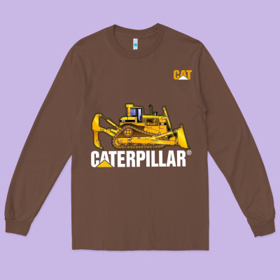 Bulldozercat 1 Long Sleeve Tee Designed By Artchic