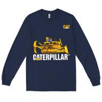 Navy bulldozercat 1 Long Sleeve Tee - ArtChic