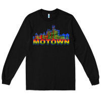 Black MOTOWN Long Sleeve Tee - ArtChic