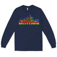 Navy MOTOWN Long Sleeve Tee - ArtChic