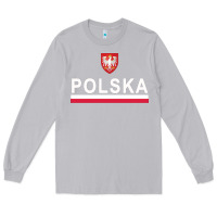 Moon Dust Sporty Polska Flag And Emblem Polish Coat Of Arms Pullover Hoodie Long Sleeve Tee - ArtChic