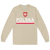 Mushroom Sporty Polska Flag And Emblem Polish Coat Of Arms Pullover Hoodie Long Sleeve Tee - ArtChic
