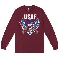 Burgundy US Air Force Security Forces Long Sleeve Tee - ArtChic