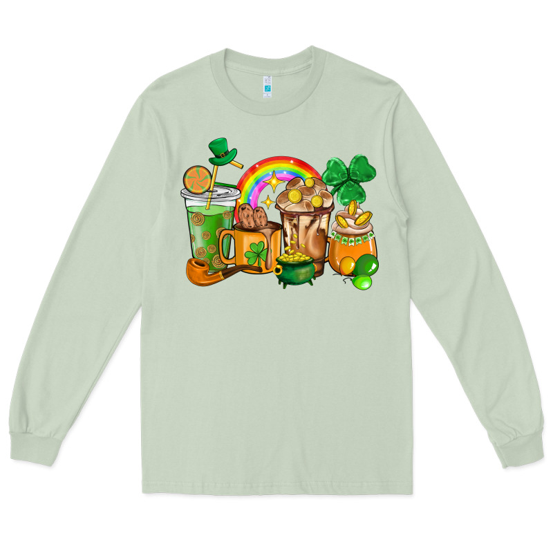 St. Patricks Coffee Cups Long Sleeve Tee by HowdyJamesFarm | Teevron