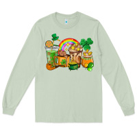Matcha St. Patricks coffee cups Long Sleeve Tee - HowdyJamesFarm