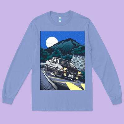 Initial D Poster Hipster Long Sleeve Tee Designed By Artchic