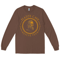 Chestnut platos cave rescue team ancient greek philosophy p Long Sleeve Tee - ArtChic