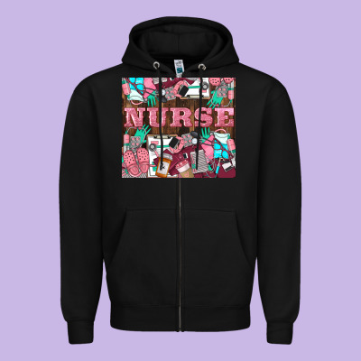Nurse Zipper Hoodie Designed By Lillyallendesigns