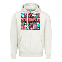Oatmeal Heather Nurse Zipper Hoodie - LillyAllenDesigns