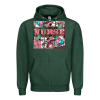 Sports Green Nurse Zipper Hoodie - LillyAllenDesigns