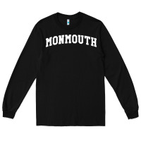 Black Monmouth Arch Retro University Style Long Sleeve Tee - ArtChic
