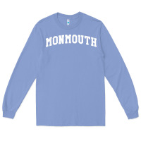 Colony Blue Monmouth Arch Retro University Style Long Sleeve Tee - ArtChic