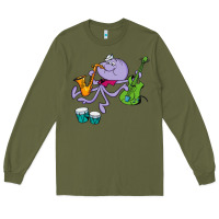 Army Green squiddly diddly Long Sleeve Tee - ArtChic