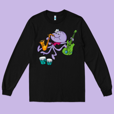 Squiddly Diddly Long Sleeve Tee Designed By Artchic