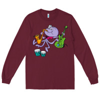 Burgundy squiddly diddly Long Sleeve Tee - ArtChic