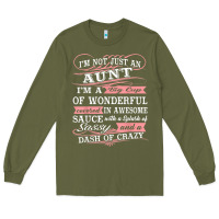 Army Green Aunt I m A Big Cup Of Wonderful Funny Aunt Gift Tee Long Sleeve Tee - trangStudio