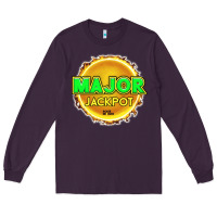 Plum MAJOR JACKPOT Design - Pokie Designs Long Sleeve Tee - ArtChic