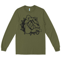 Army Green english bulldog Long Sleeve Tee - ArtChic